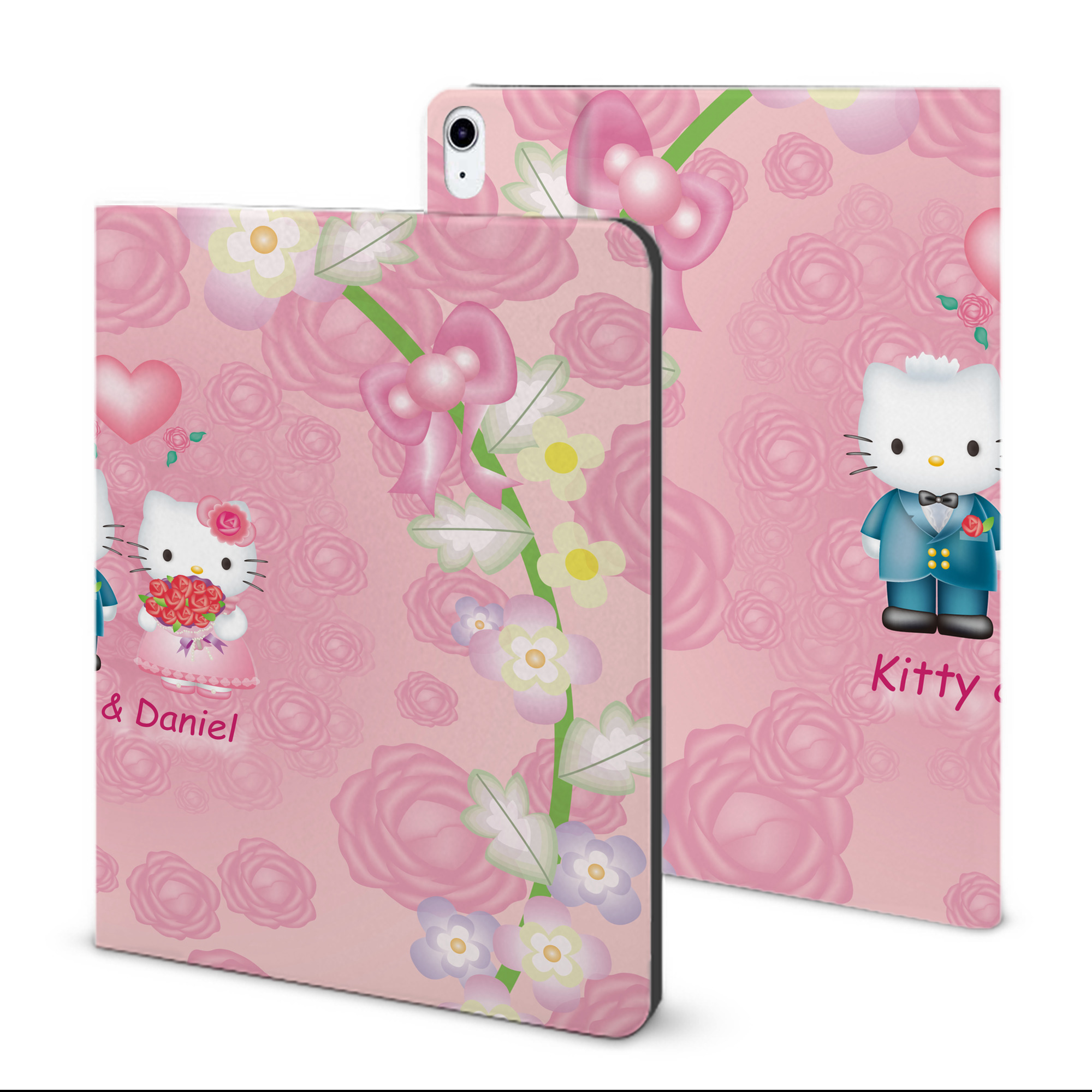 （画像用） Hello Kitty ハローキティ IPad ケース ブック型 PUレザー TPU 耐衝撃 軽量 薄型 ペン収納なし 全面保護 IPad 各モデル対応